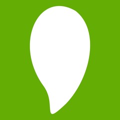 Almond nut icon green