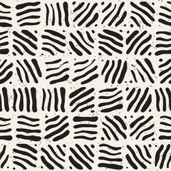 Seamless freehand pattern. Vector abstract rough lines background. Hand drawn strokes.