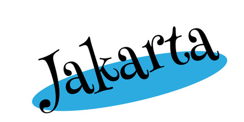 Jakarta rubber stamp. Grunge design with dust scratches. Effects can be easily removed for a clean, crisp look. Color is easily changed.