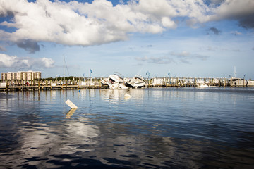 Coconut grove Marine after Hurricane Irma