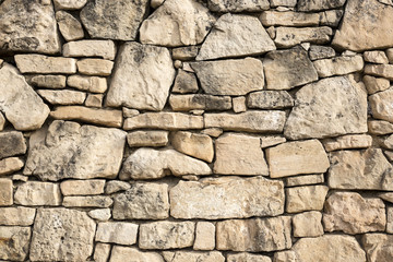 ancient wall made of stones 