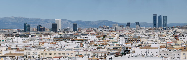 Madrid, Spain Financial District Cityscape