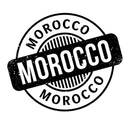 Morocco rubber stamp. Grunge design with dust scratches. Effects can be easily removed for a clean, crisp look. Color is easily changed.