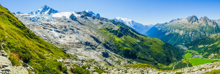 Naklejka premium Glacier of Le Tour and Chardonnait
