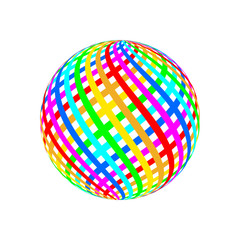 Obraz premium Abstract vector background. 3d sphere. Color vector illustration.