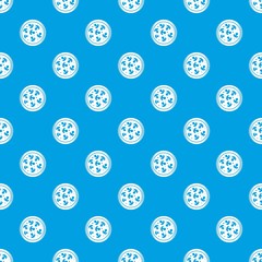 Naklejka na ściany i meble Mushroom pizza pattern seamless blue