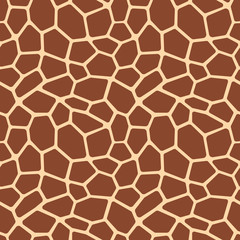 Giraffe seamless pattern. Brown giraffe spots. Popular texture.