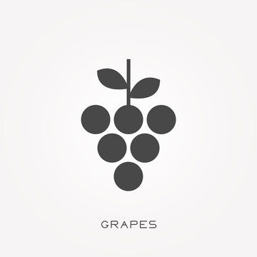 Silhouette icon grapes