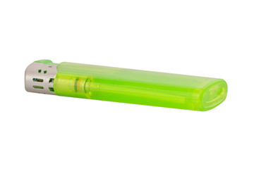 Green lighther on a white background