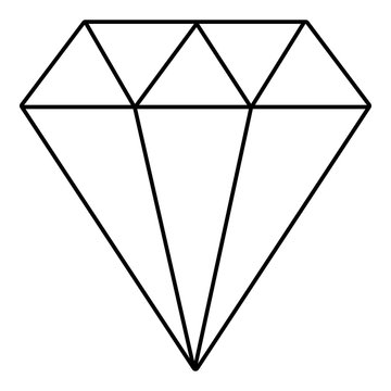 Diamond icon , outline style