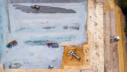 Photographie aérienne d'un chantier à Treillières, France