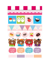 stock vector cute bear doodle