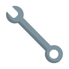 spanner tool icon over white background vector illustration