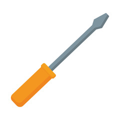 screwdriver tool icon over white background vector illustration