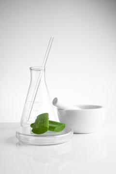 herbal medicine natural organic and scientific glassware