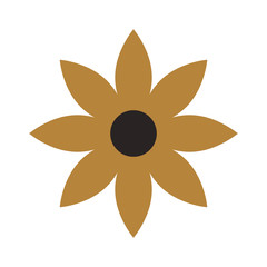 christmas flower natural decoration cartoon vector illustration