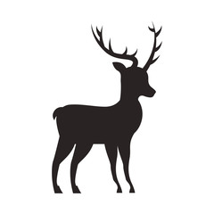 christmas deer animal horned decoration vector illustration