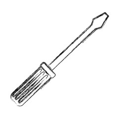 screwdriver tool icon over white background vector illustration