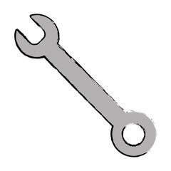 spanner tool icon over white background vector illustration