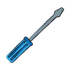 screwdriver tool icon over white background vector illustration
