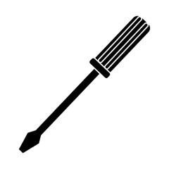 screwdriver tool icon over white background vector illustration