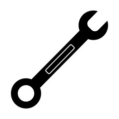 spanner tool icon over white background vector illustration