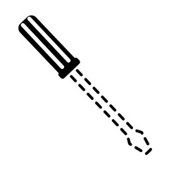 screwdriver tool icon over white background vector illustration