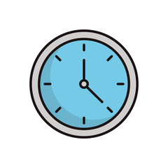 clock icon over white background vector illustration