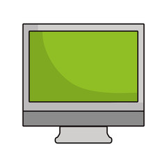 computer icon over white background colorful design vector illustration