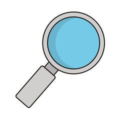 magnifying glass icon over white background colorful design vector illustration