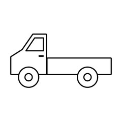 cargo truck icon over white background vector illustration