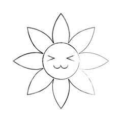 Fototapeta premium kawaii christmas flower natural decoration cartoon vector illustration