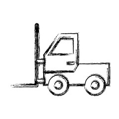 forklift truck icon over white background vector illustration