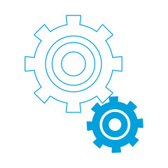 gear wheels icon over white background colorful design vector illustration