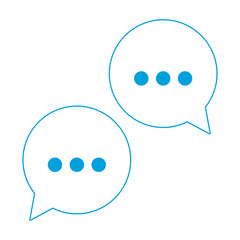 speech bubbles icon over white background vector illustration