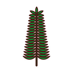 branch natural christmas decoration ornament vector illustration