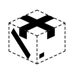 carton box icon over white background vector illustration