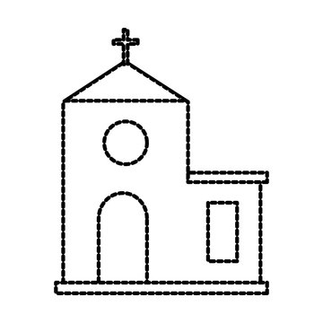 church building cartoon christmas celebration vector illustration