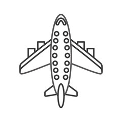 airplane transport commercial passenger business vector illustration