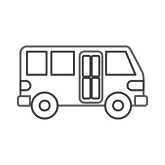 bus transport service public urban vehicle vector illustration