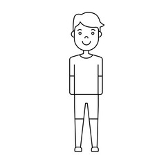 Fototapeta premium cartoon man standing icon over white background vector illustration