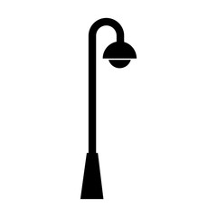 street lamp light bulb eletricity decoration vector illustration