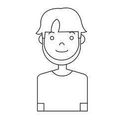 cartoon man with beard icon over white background vector illustration