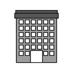 building facade windows door high structure vector illustration