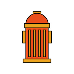 fire hydrant on the street emergency equipment vector illustration