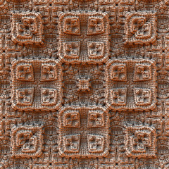 Abstract fractal background computer-generated 3D illustration