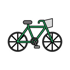 bicycle transport ecology vehicle traditional vector illustration