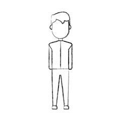 avatar man standing icon over white background vector illustration