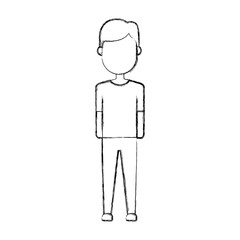 avatar man standing icon over white background vector illustration