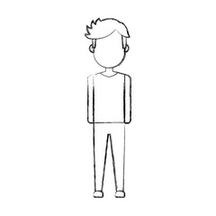 avatar man standing icon over white background vector illustration